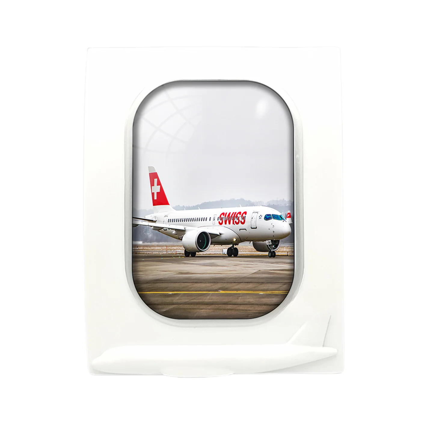 Swiss Airlines Bombardier CS100 Designed Airplane Window Photo Frame - Image 4