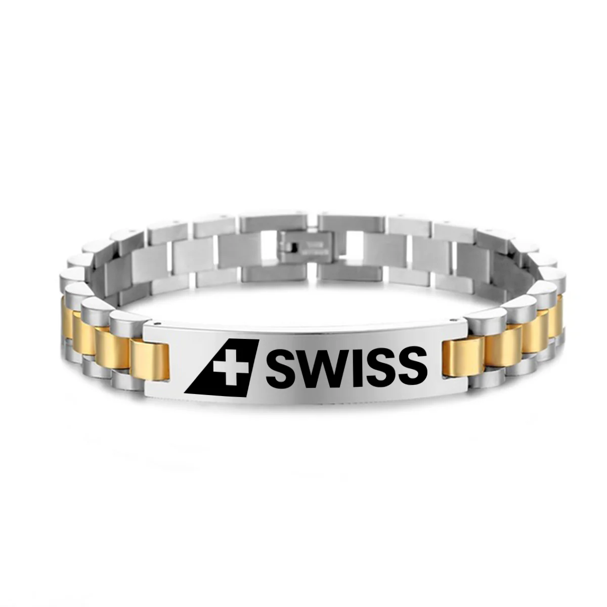 Swiss International Airlines Designed Stainless Steel Chain Bracelets - Image 3