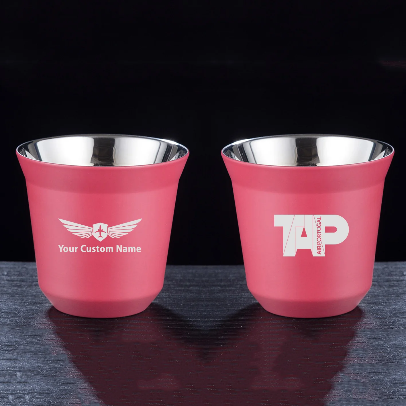 TAP Portugal Airlines Designed Double Wall Stainless Steel Coffee Mugs - Image 11