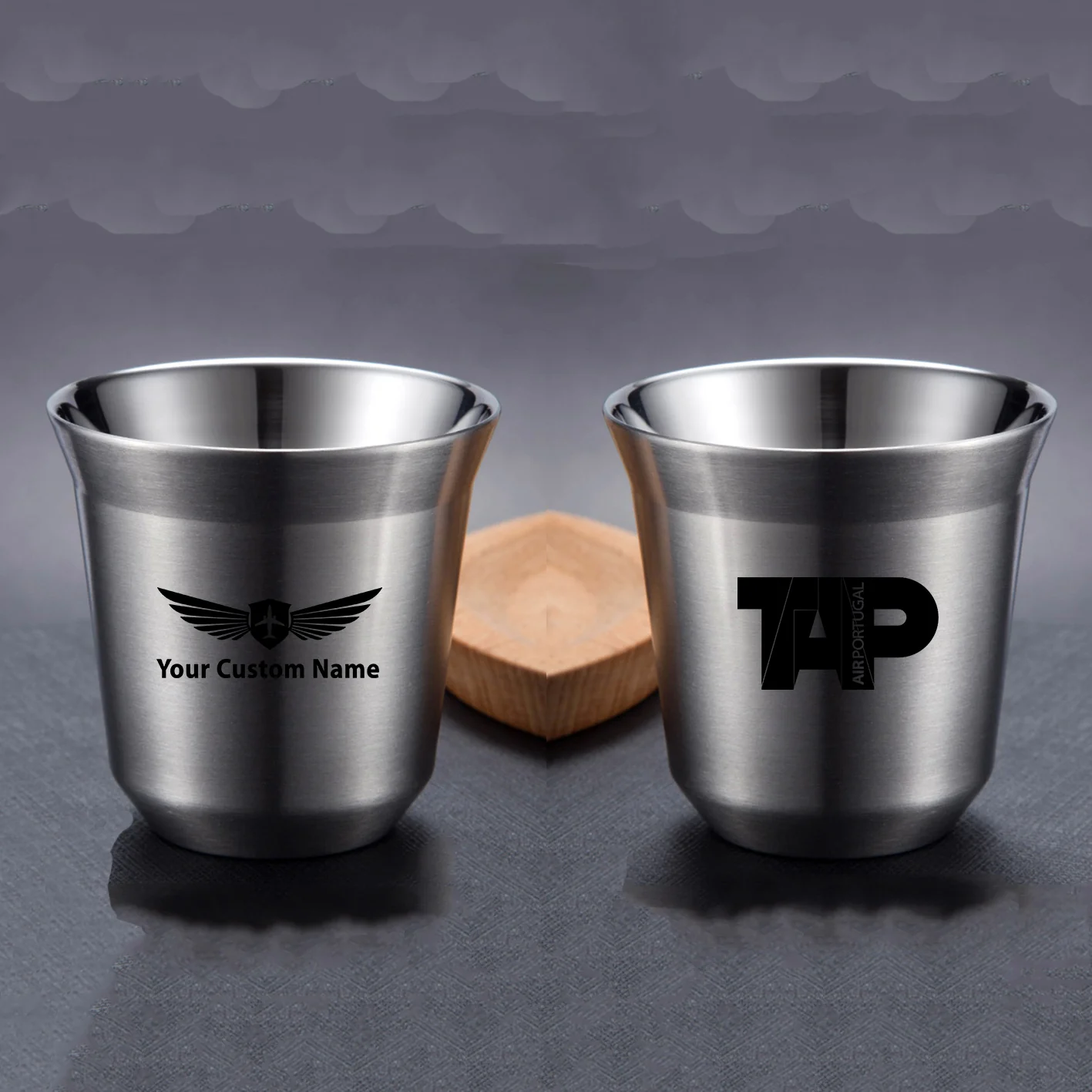 TAP Portugal Airlines Designed Double Wall Stainless Steel Coffee Mugs - Image 15