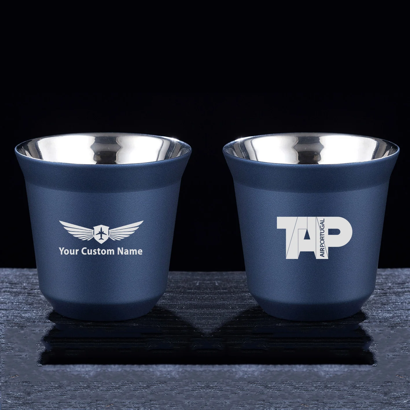 TAP Portugal Airlines Designed Double Wall Stainless Steel Coffee Mugs - Image 3