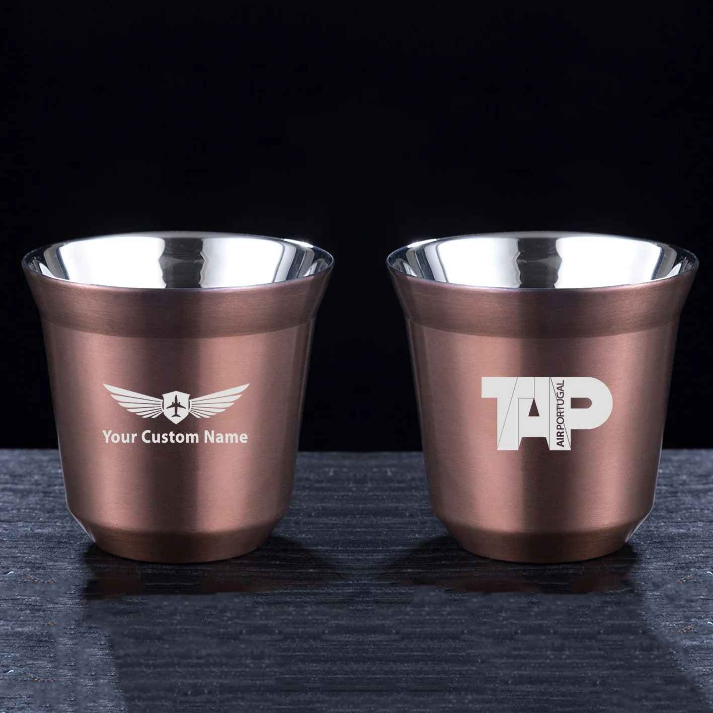 TAP Portugal Airlines Designed Double Wall Stainless Steel Coffee Mugs - Image 7