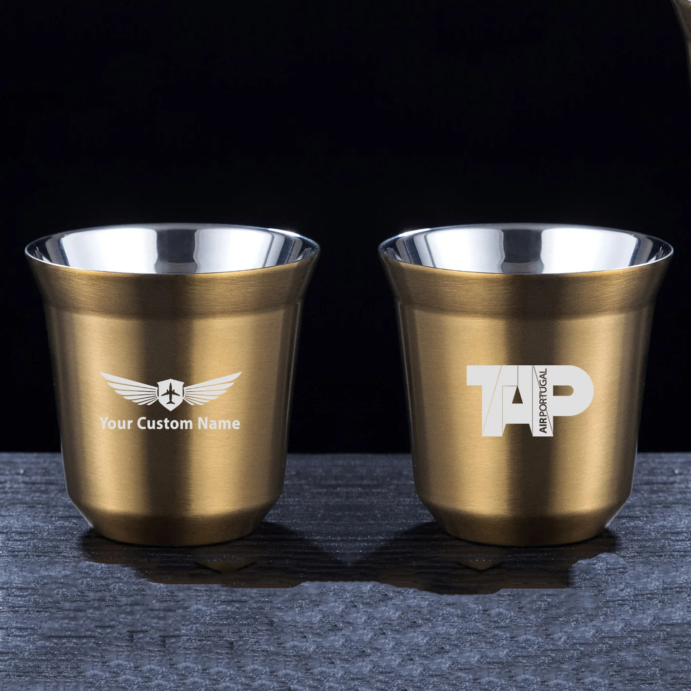 TAP Portugal Airlines Designed Double Wall Stainless Steel Coffee Mugs - Image 9