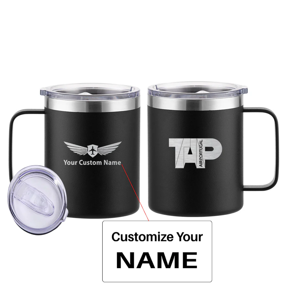 TAP Portugal Airlines Designed Stainless Steel Laser Engraved Mugs