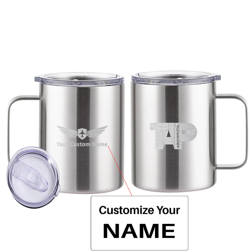 TAP Portugal Airlines Designed Stainless Steel Laser Engraved Mugs - Image 13
