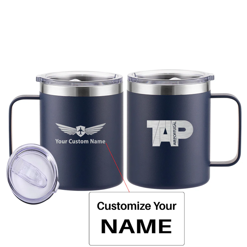TAP Portugal Airlines Designed Stainless Steel Laser Engraved Mugs - Image 3