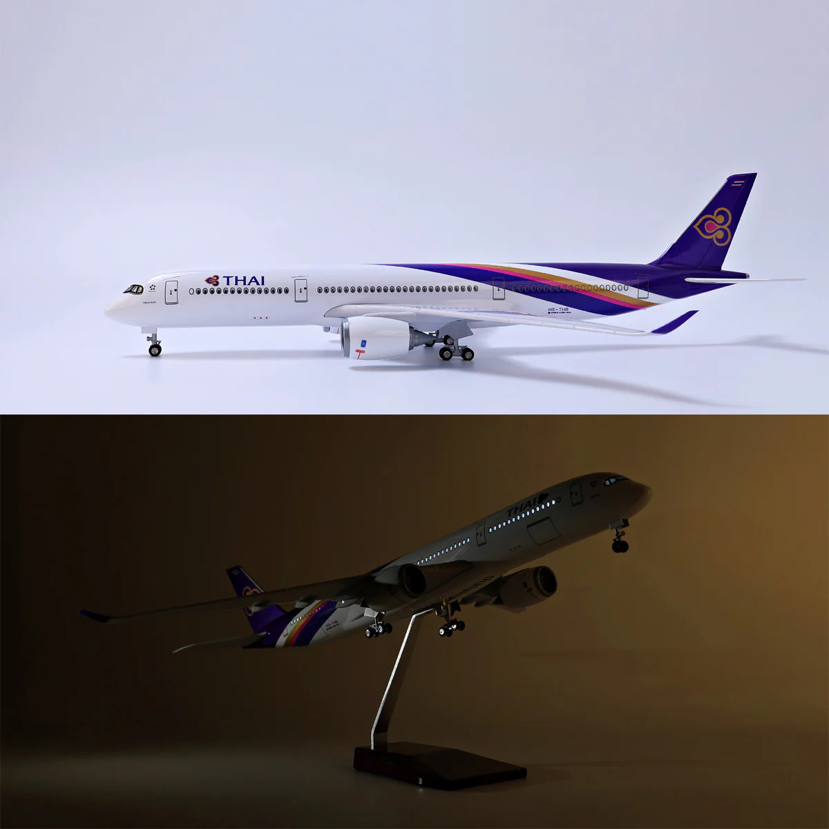 Thai Airways Airbus A350 Airplane Model (1/142 Scale) - Image 4