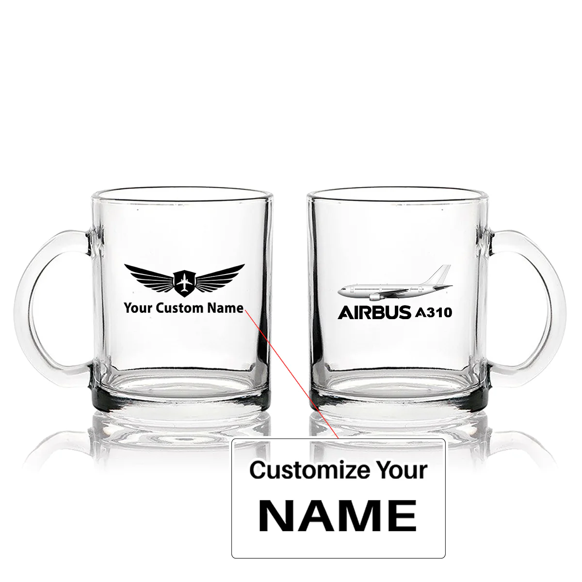 The Airbus A310 Designed Coffee & Tea Glasses