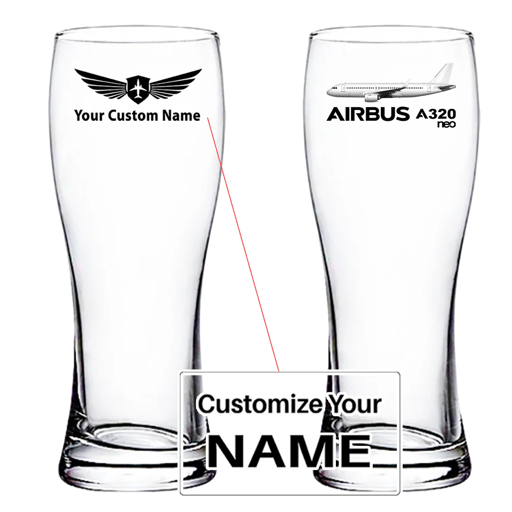 The Airbus A320Neo Designed Pilsner Beer Glasses