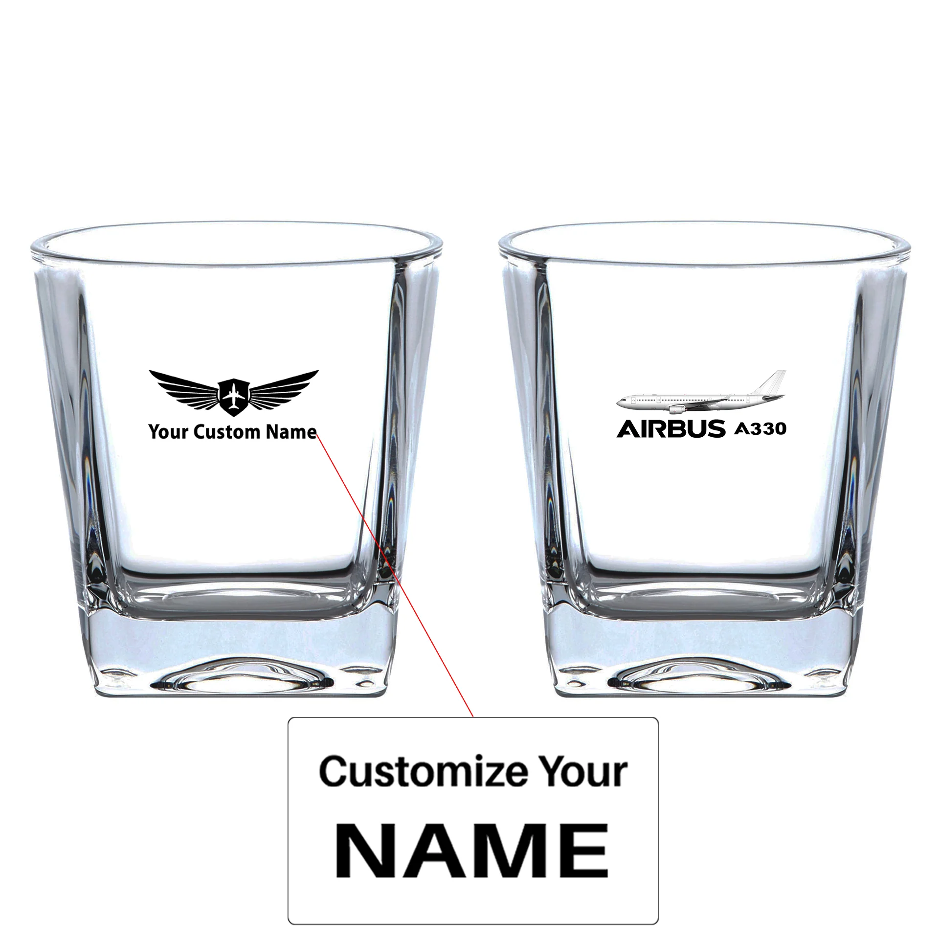 The Airbus A330 Designed Whiskey Glass