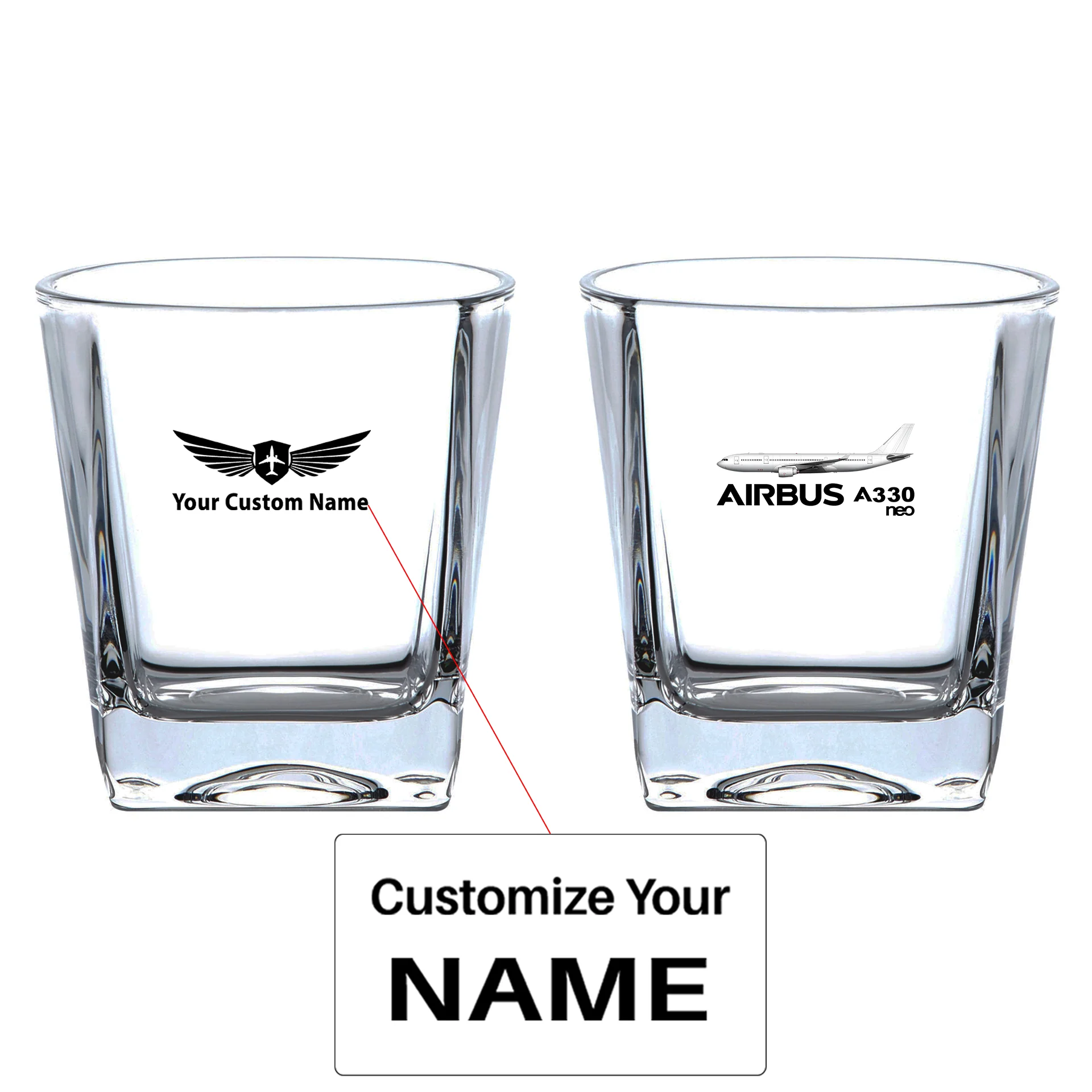 The Airbus A330neo Designed Whiskey Glass