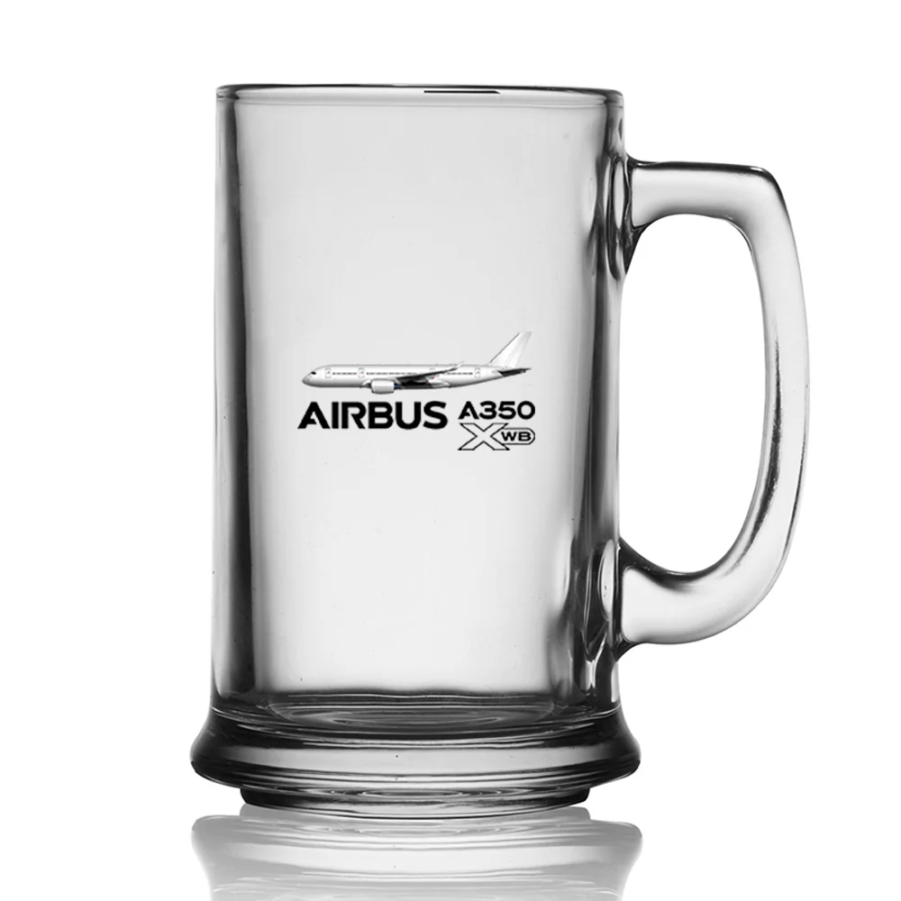The Airbus A350 WXB Designed Beer Glass with Holder - Image 2