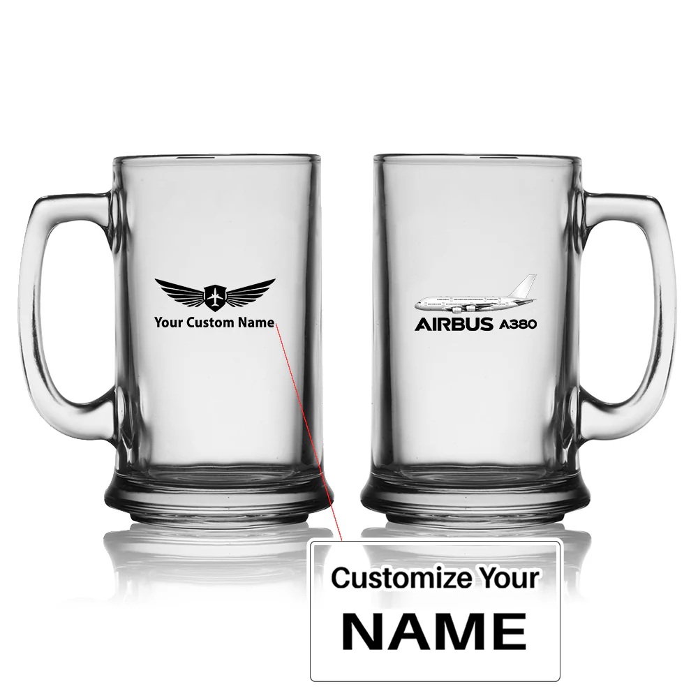 The Airbus A380 Designed Beer Glass with Holder
