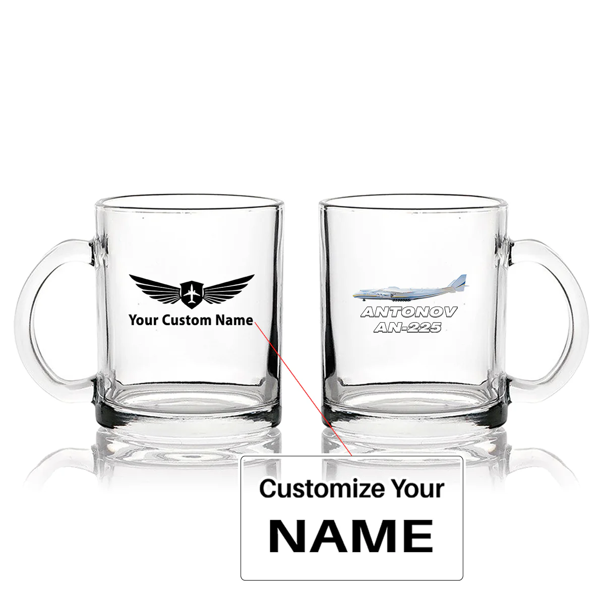 The Antonov AN-225 Designed Coffee & Tea Glasses