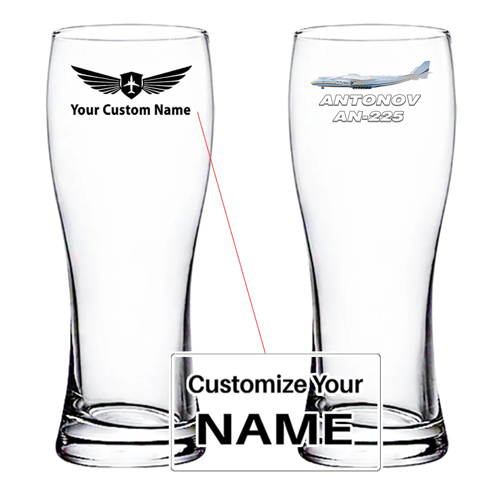 The Antonov AN-225 Designed Pilsner Beer Glasses