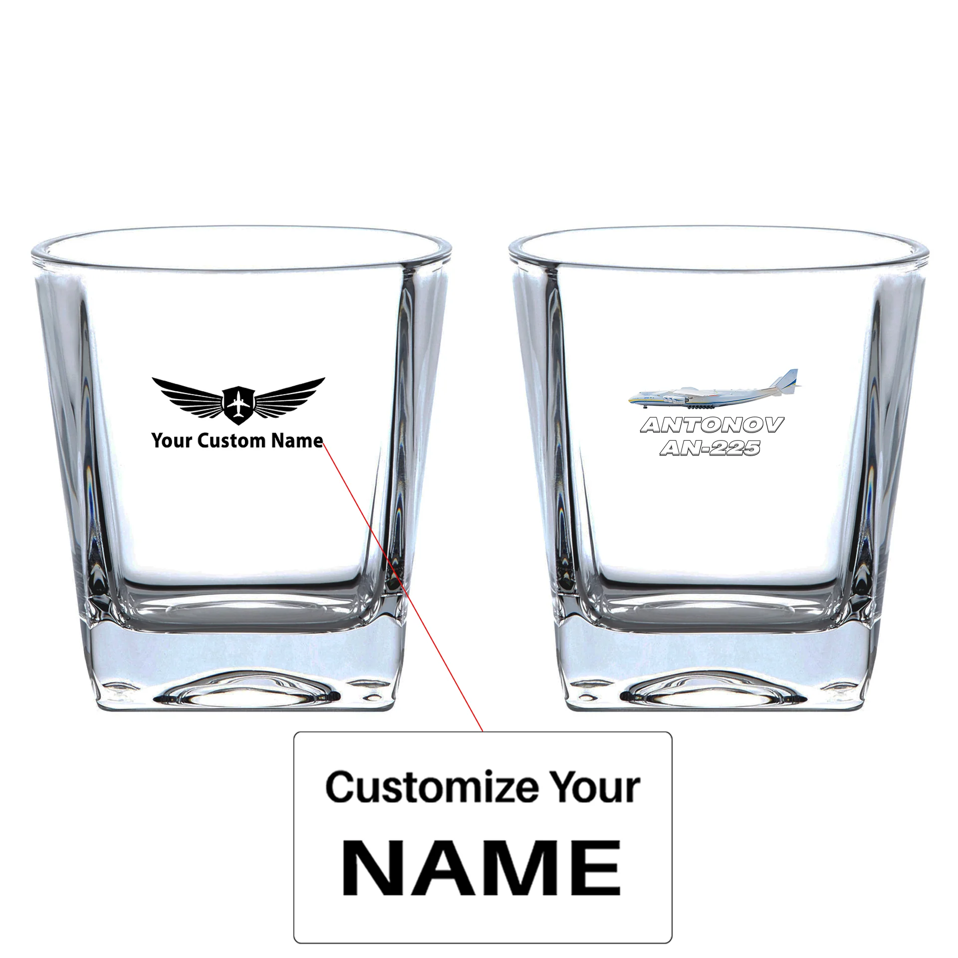The Antonov AN-225 Designed Whiskey Glass
