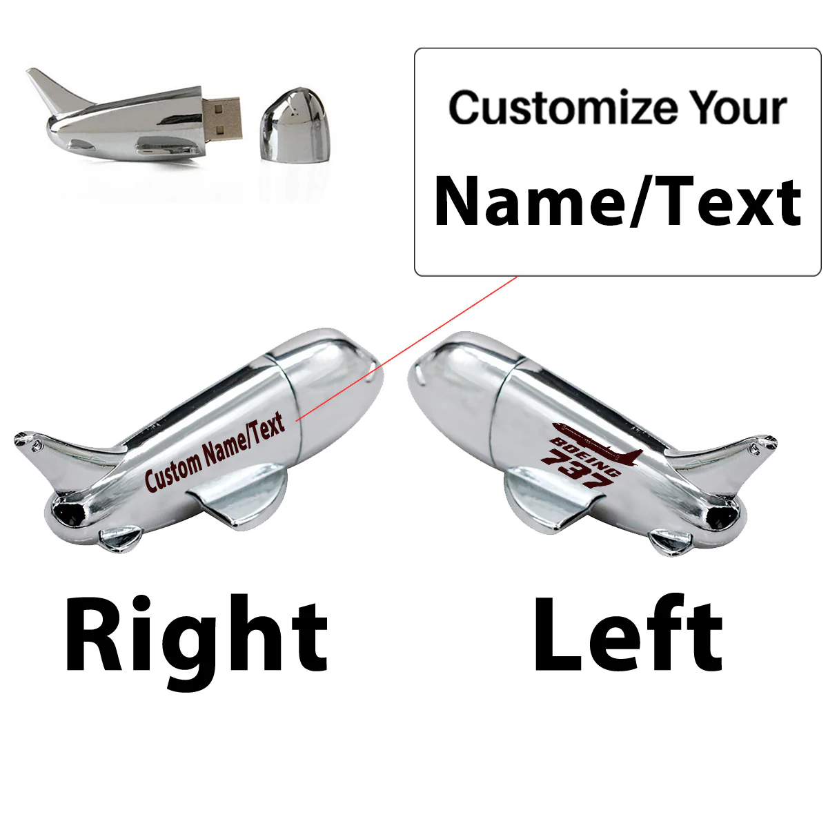 The Boeing 737 Designed Airplane Shape USB Drives