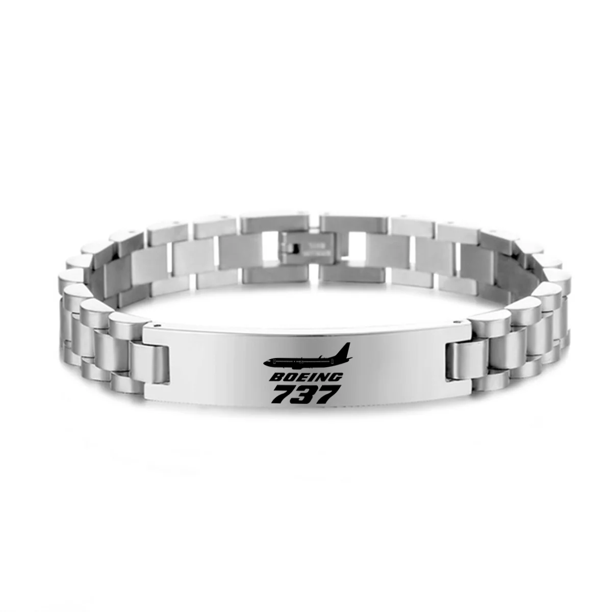 The Boeing 737 Designed Stainless Steel Chain Bracelets - Image 2
