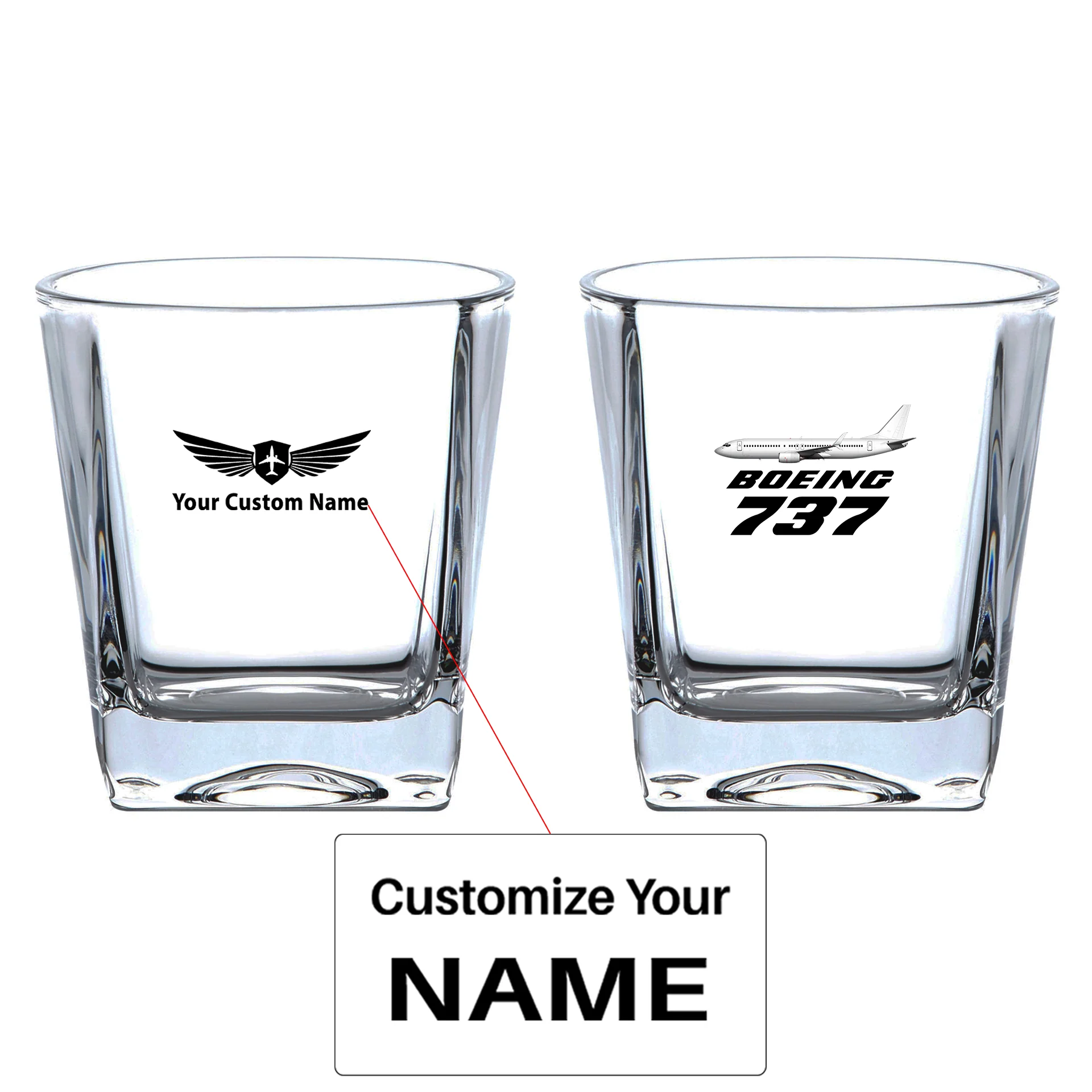 The Boeing 737 Designed Whiskey Glass