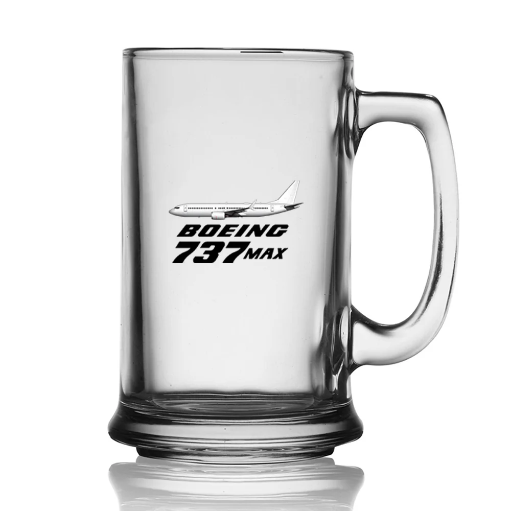 The Boeing 737Max Designed Beer Glass with Holder - Image 2