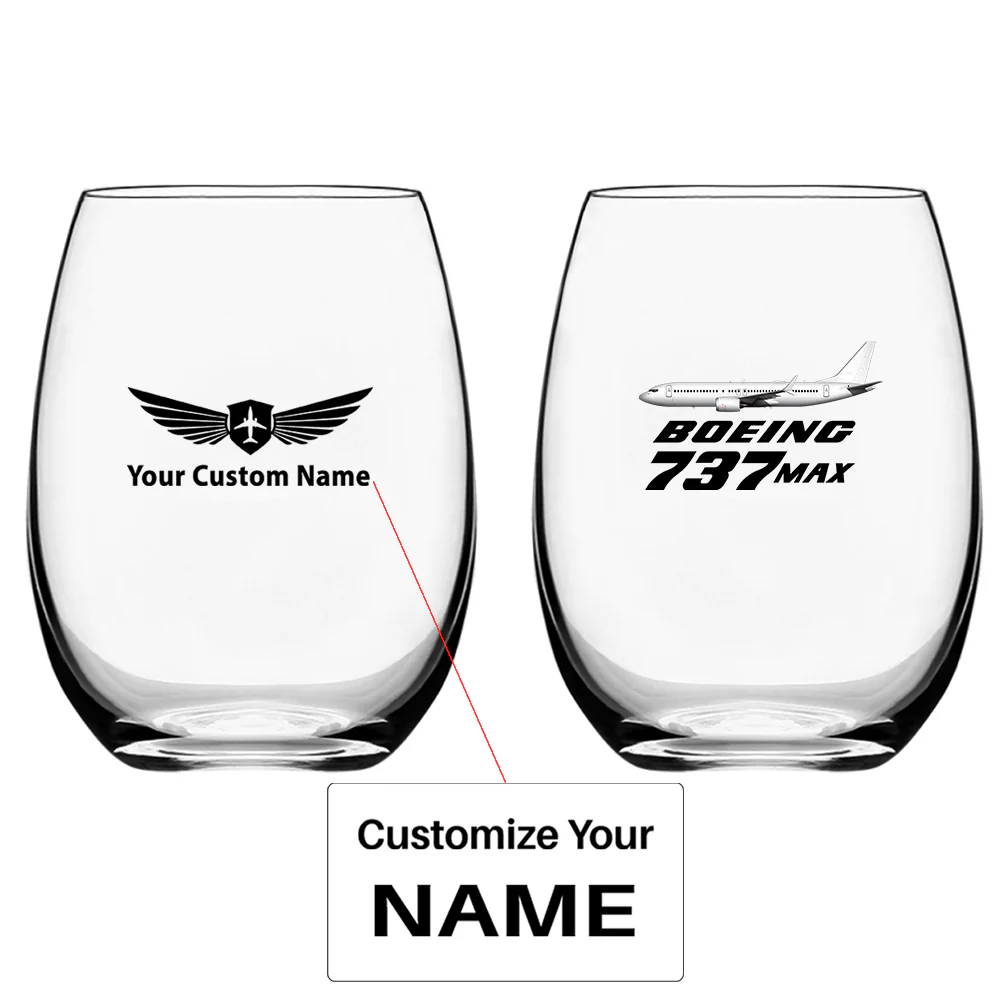 The Boeing 737Max Designed Water & Drink Glasses