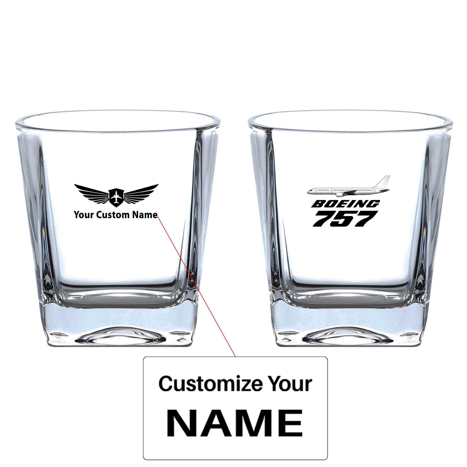 The Boeing 757 Designed Whiskey Glass