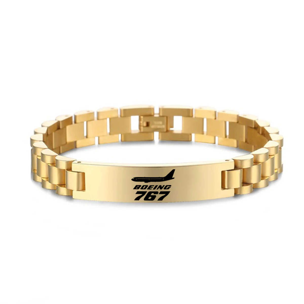 The Boeing 767 Designed Stainless Steel Chain Bracelets - Image 4