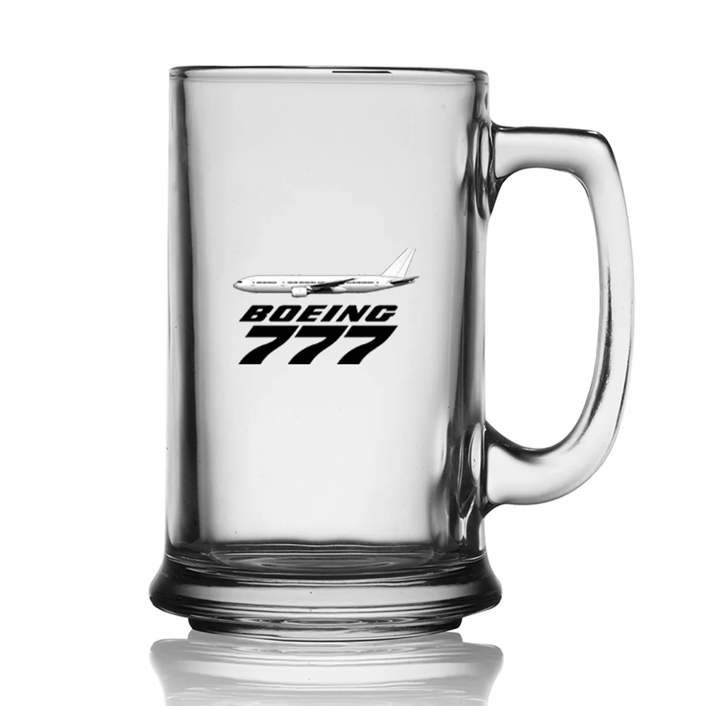The Boeing 777 Designed Beer Glass with Holder - Image 2
