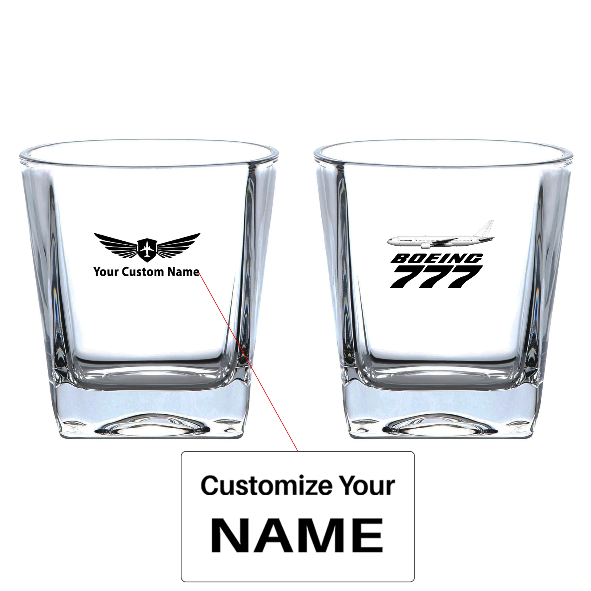 The Boeing 777 Designed Whiskey Glass