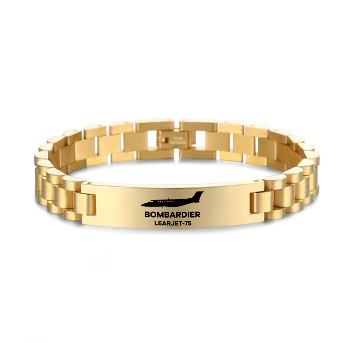 The Bombardier Learjet 75 Designed Stainless Steel Chain Bracelets - Image 4