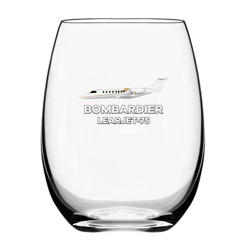 The Bombardier Learjet 75 Designed Water & Drink Glasses - Image 2