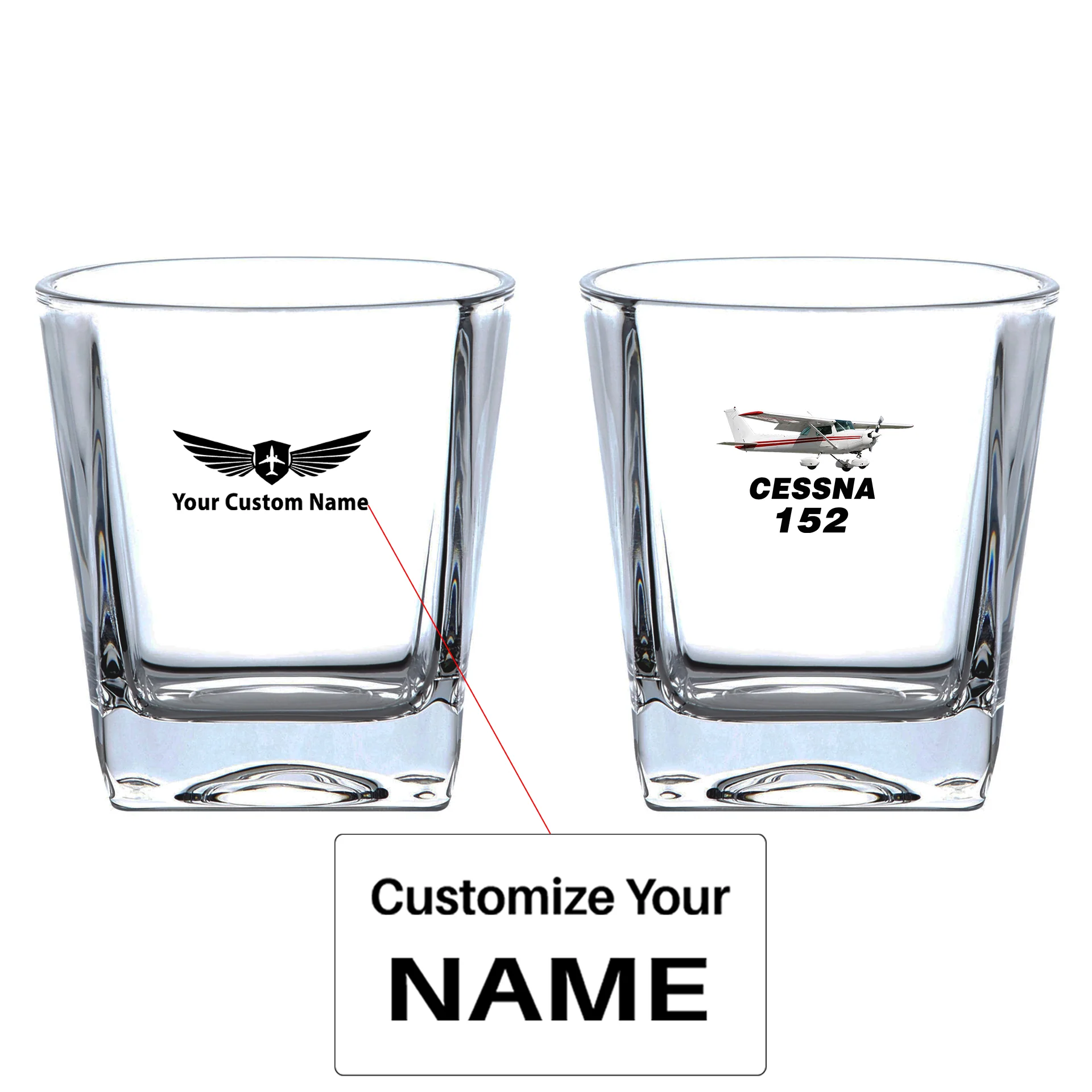 The Cessna 152 Designed Whiskey Glass