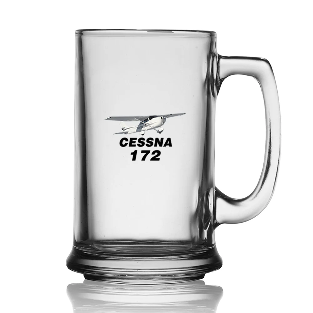 The Cessna 172 Designed Beer Glass with Holder - Image 2