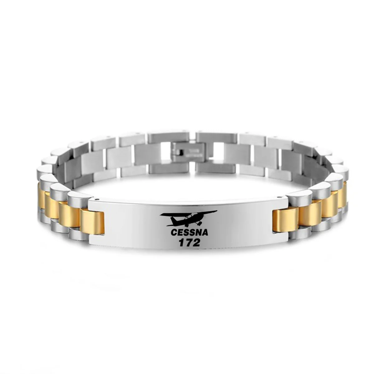 The Cessna 172 Designed Stainless Steel Chain Bracelets - Image 3