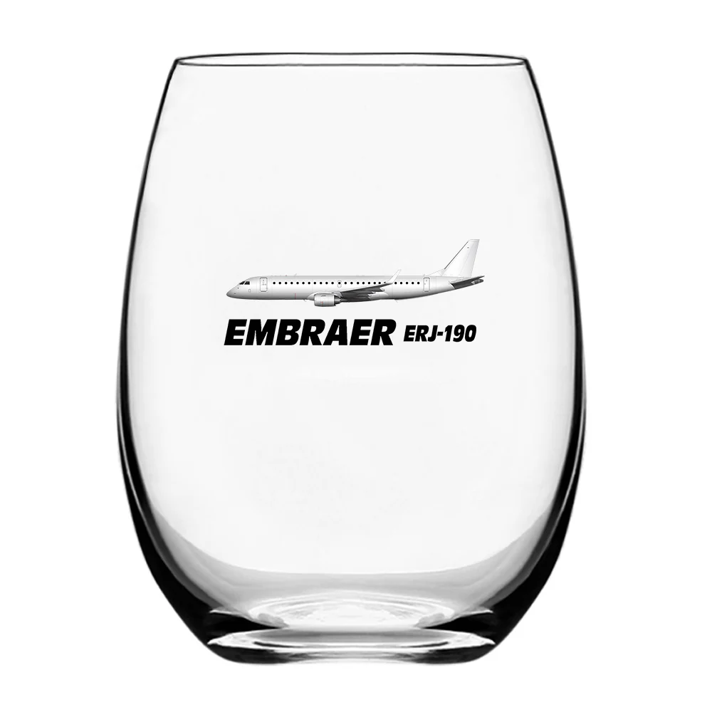 The Embraer ERJ-190 Designed Water & Drink Glasses - Image 2