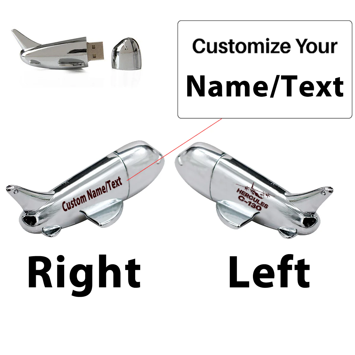 The Military Transport Airplane C 130 Designed Airplane Shape USB Drives