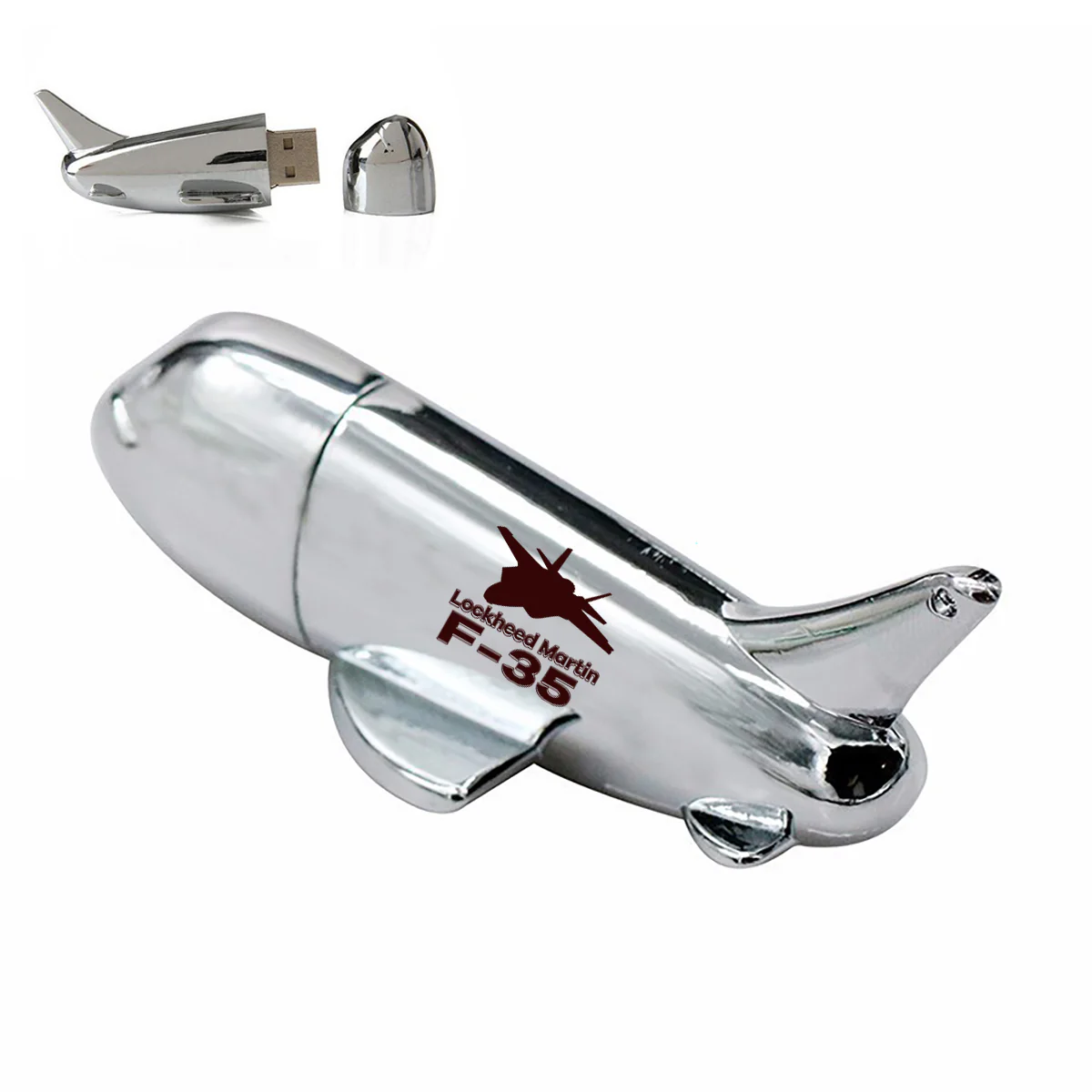 The Fighter Jet 35 Silhouette Designed Airplane Shape USB Drives - Image 2