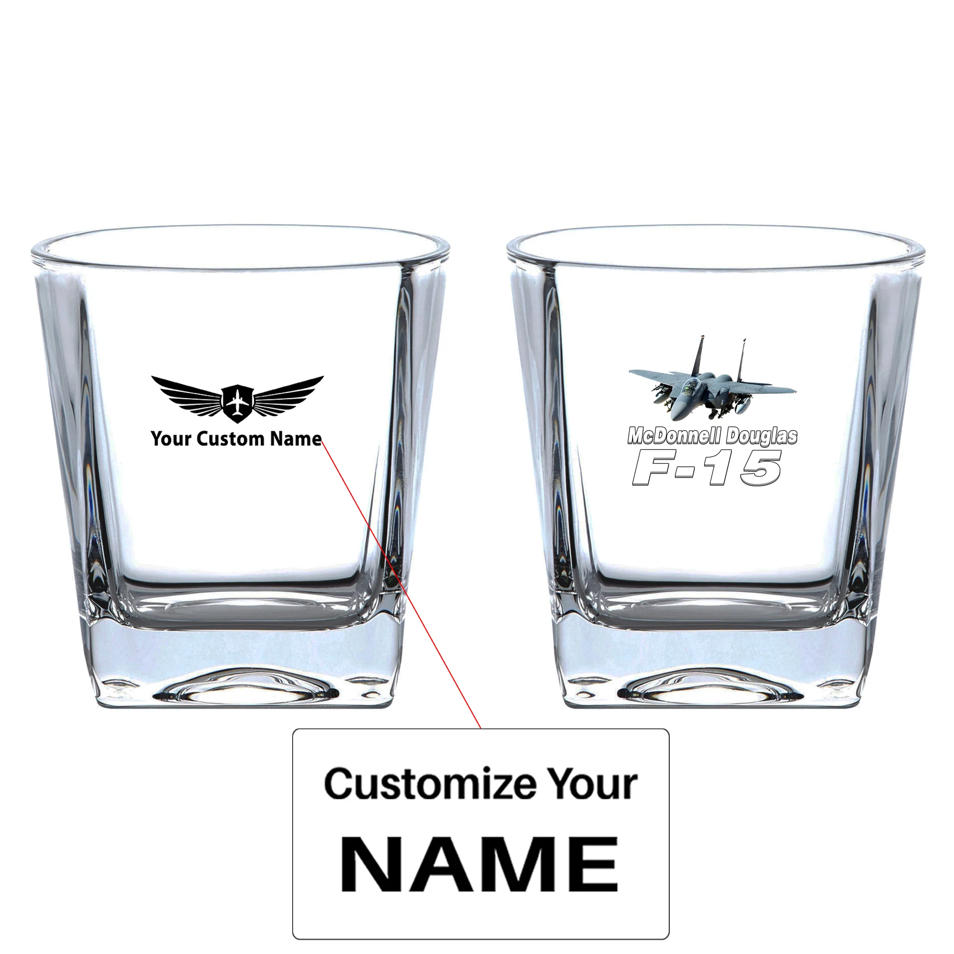 The McDonnell Douglas F15 Designed Whiskey Glass