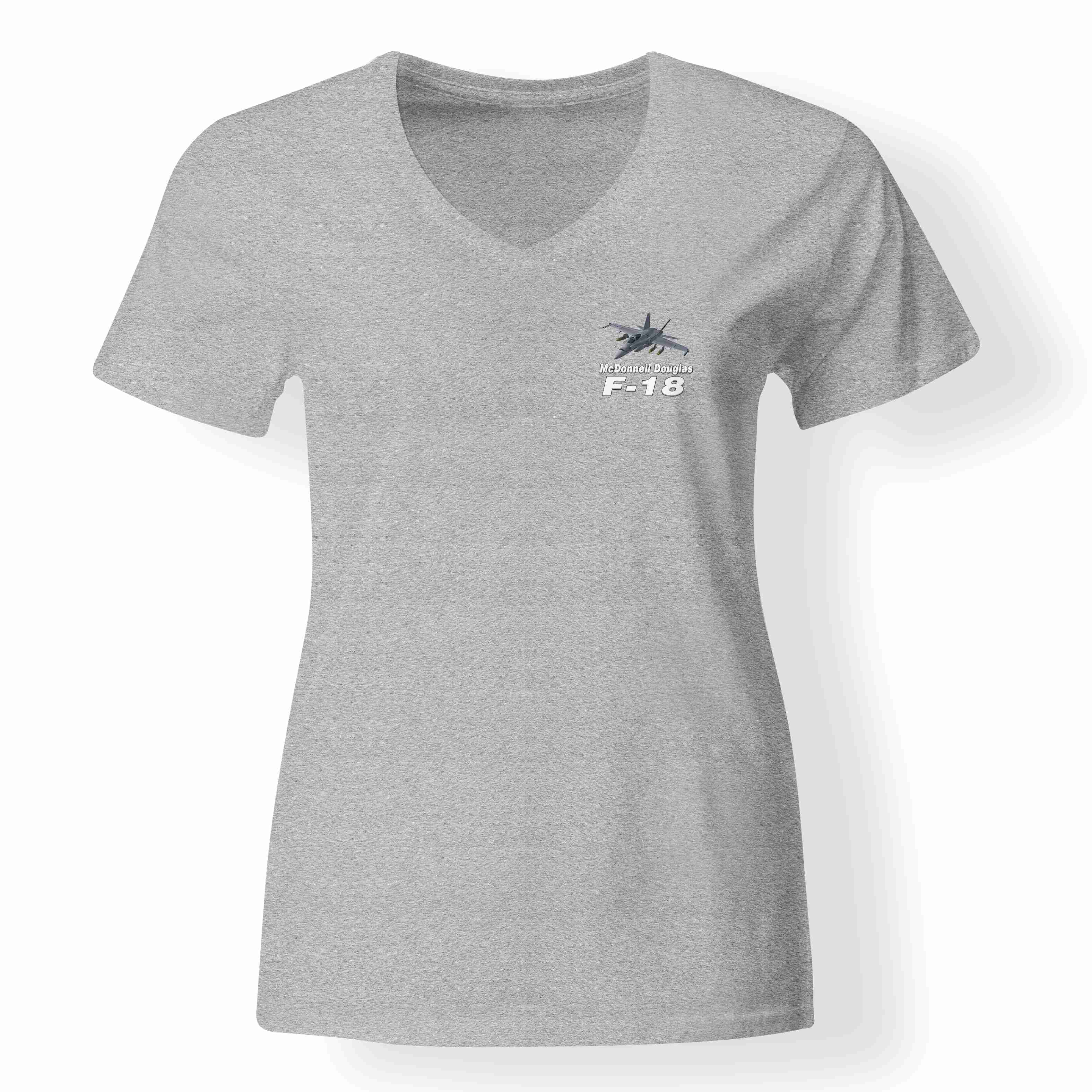 The McDonnell Douglas F18 Designed V-Neck T-Shirts - Image 16