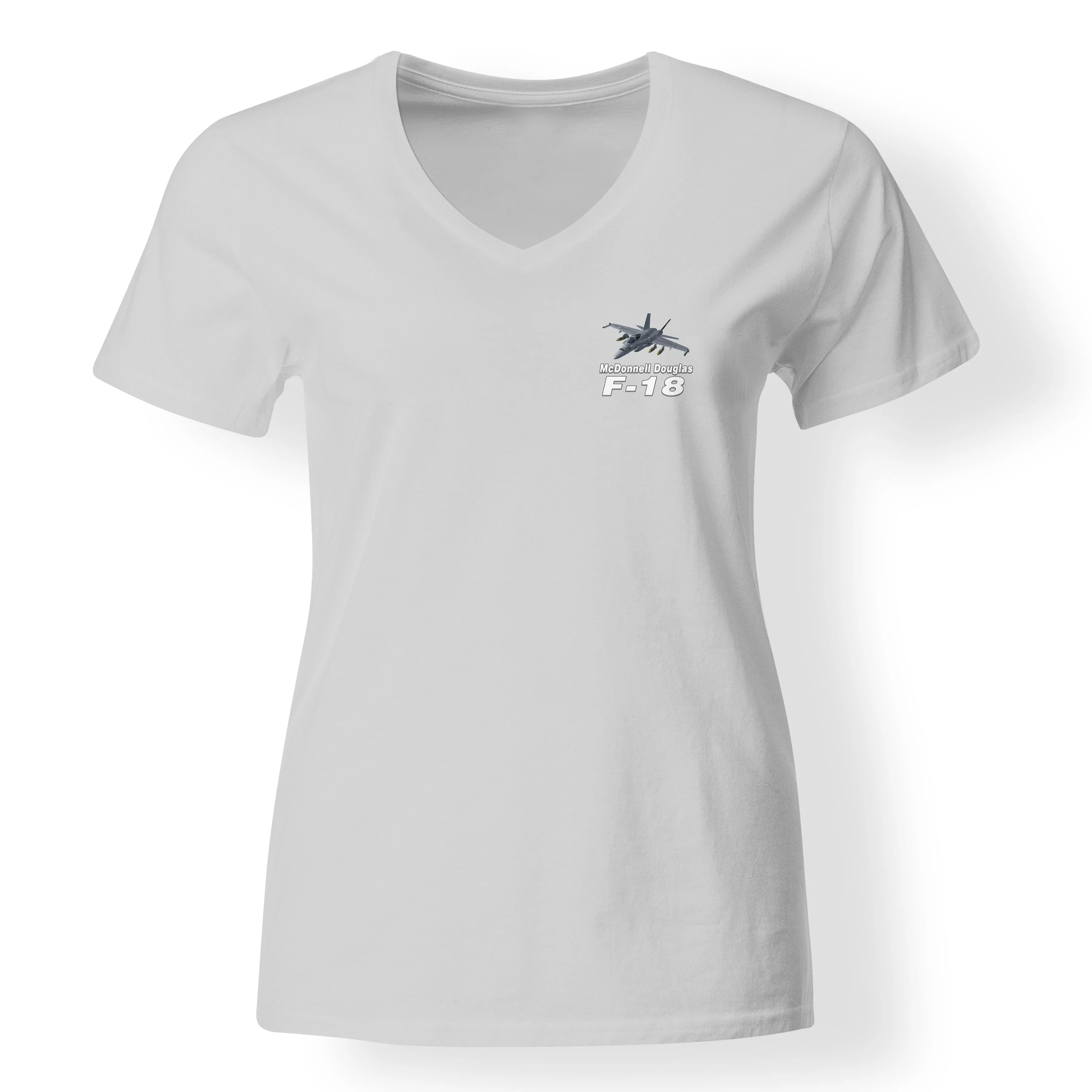 The McDonnell Douglas F18 Designed V-Neck T-Shirts - Image 20
