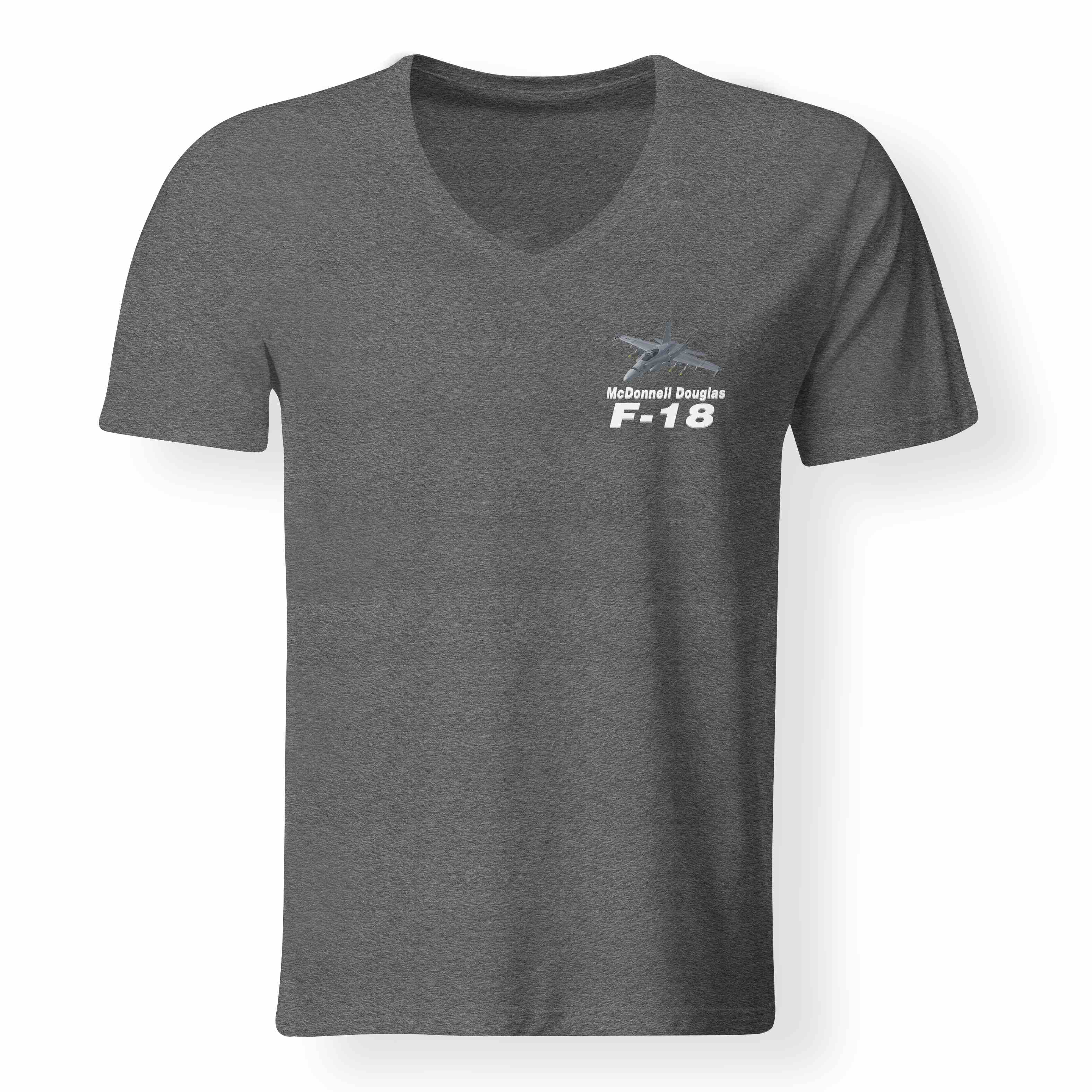 The McDonnell Douglas F18 Designed V-Neck T-Shirts - Image 7