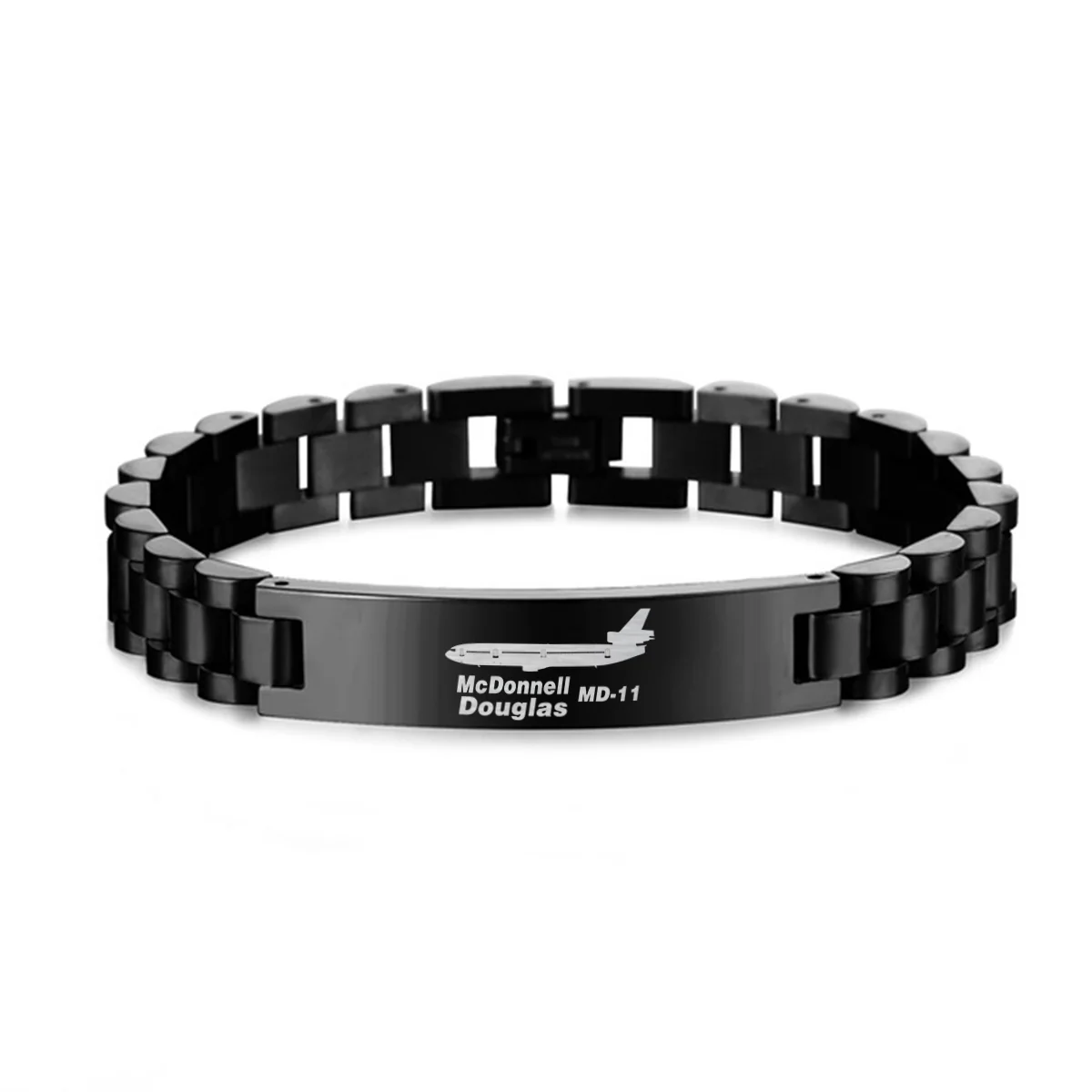 The McDonnell Douglas MD-11 Designed Stainless Steel Chain Bracelets