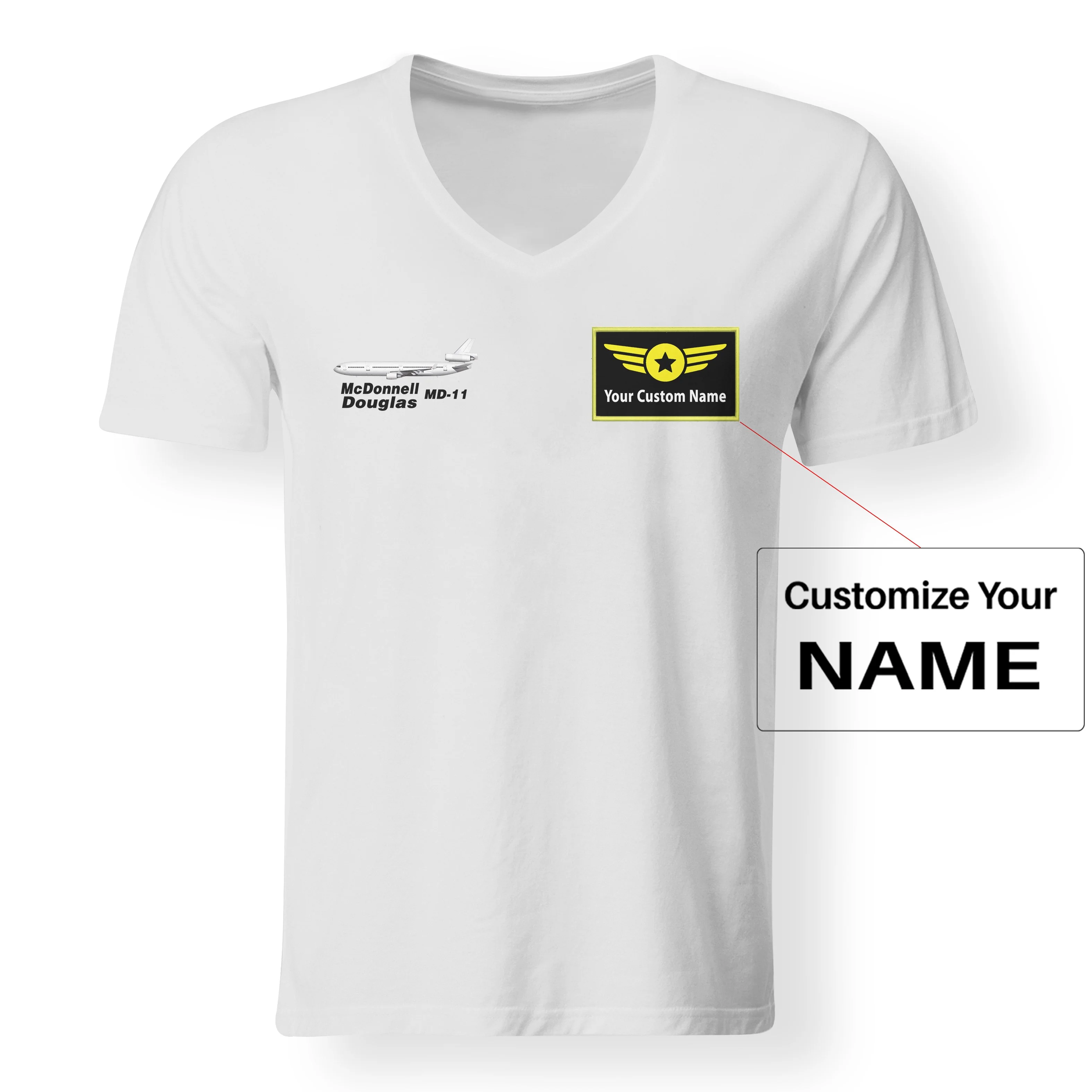 The McDonnell Douglas MD-11 Designed V-Neck T-Shirts - Image 17