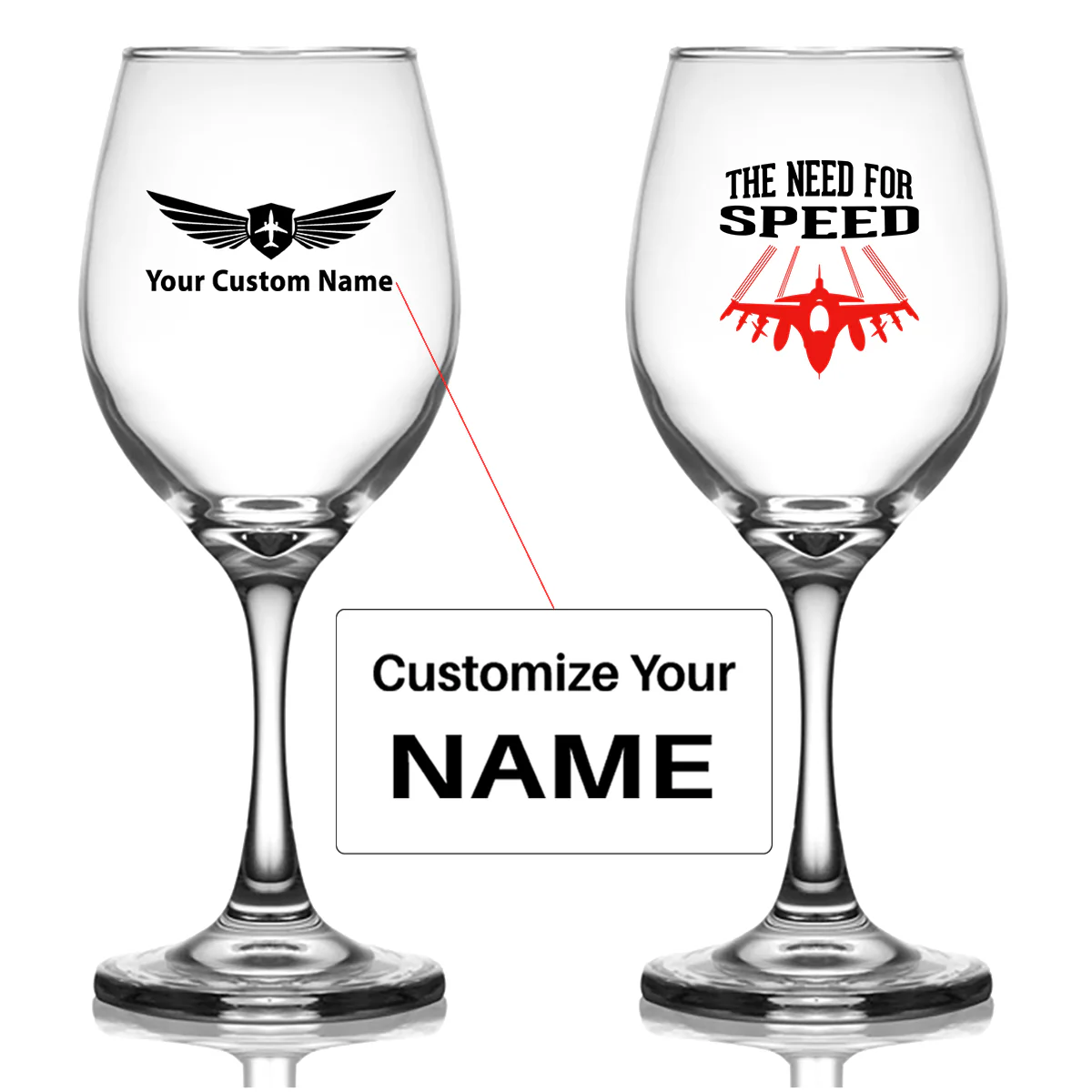 The Need For Speed Designed Wine Glasses