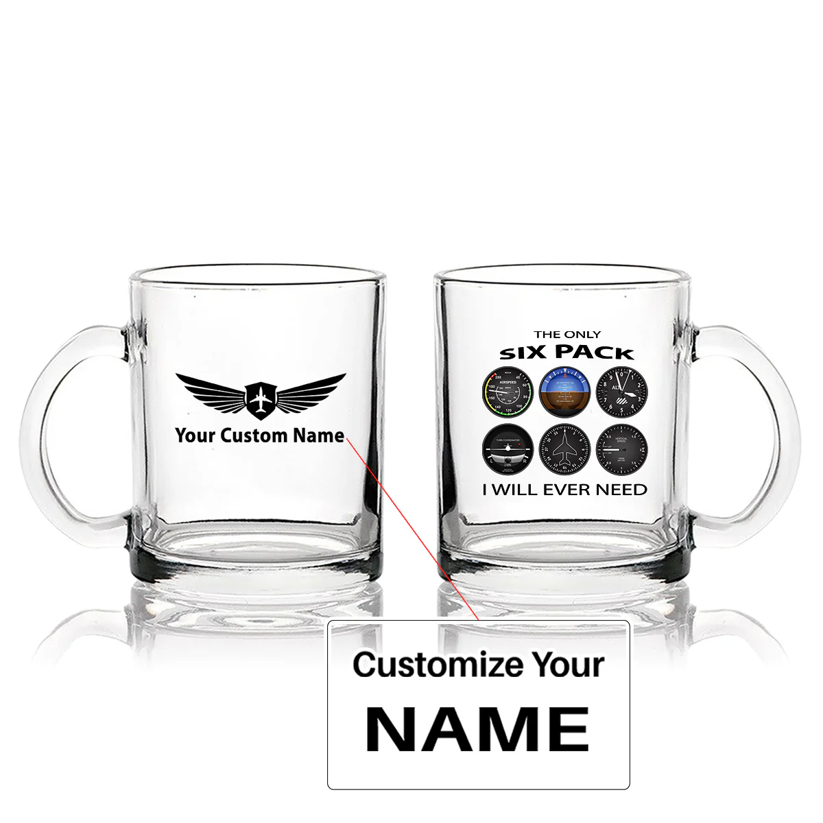 The Only Six Pack I Will Ever Need Designed Coffee & Tea Glasses