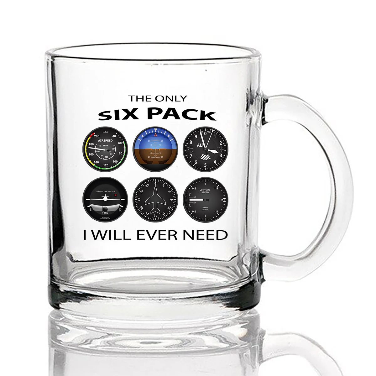 The Only Six Pack I Will Ever Need Designed Coffee & Tea Glasses - Image 2