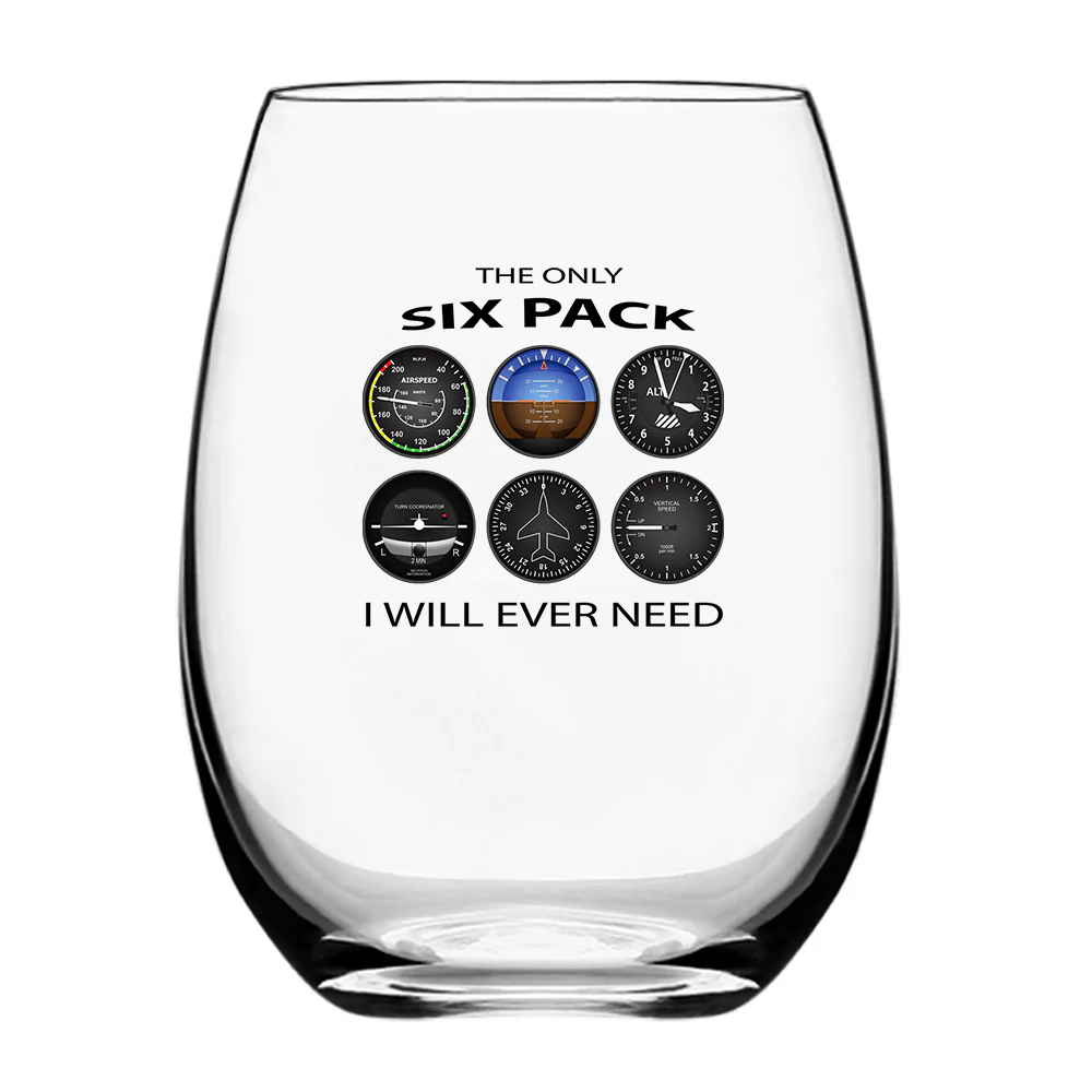 The Only Six Pack I Will Ever Need Designed Water & Drink Glasses - Image 2
