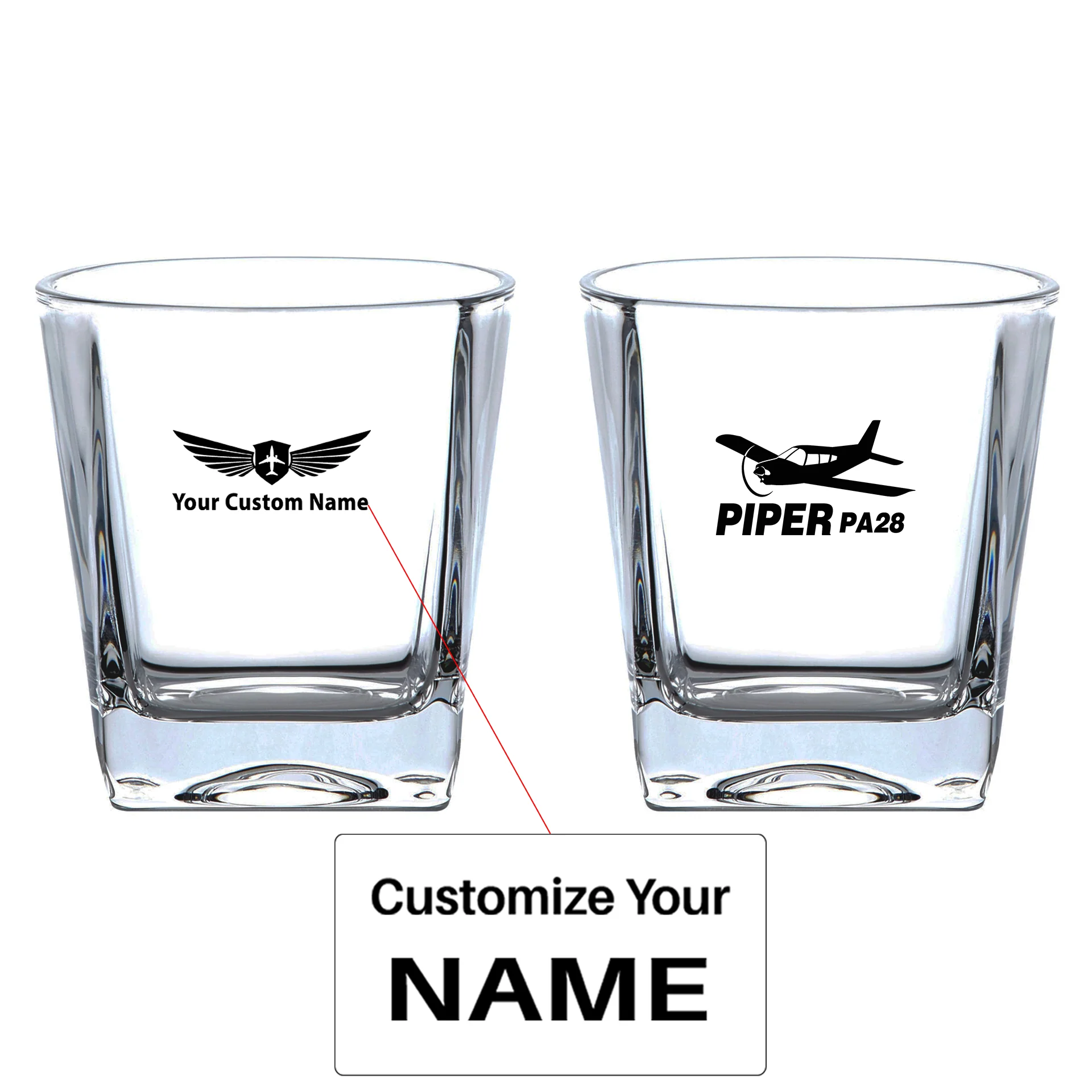 The Piper PA28 Designed Whiskey Glass