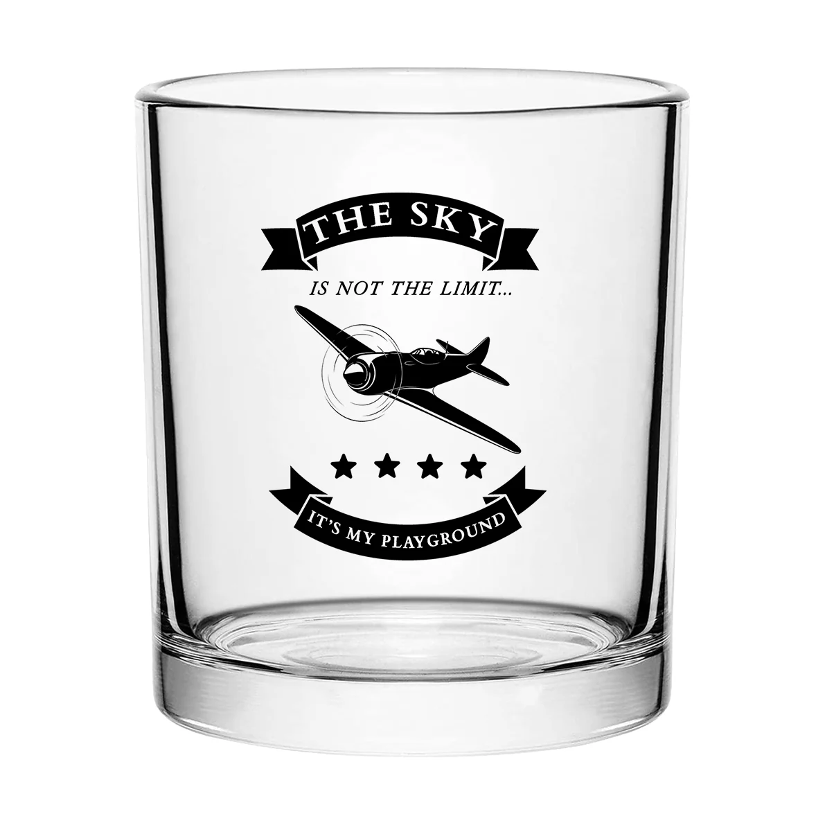The Sky is not the limit, It's my playground Designed Special Whiskey Glasses - Image 2