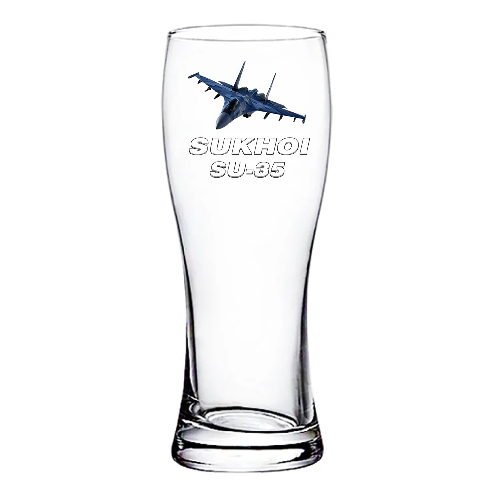 The Sukhoi SU-35 Designed Pilsner Beer Glasses - Image 2